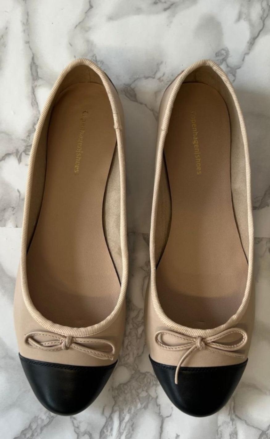 Copenhagen Shoes Ballerina Lovely Black Beige