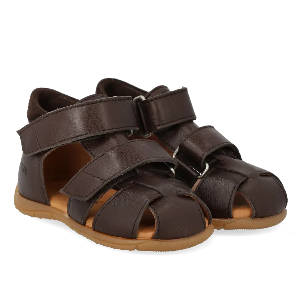 Begynder Sandal Velcro Dark Brown Dark Brown