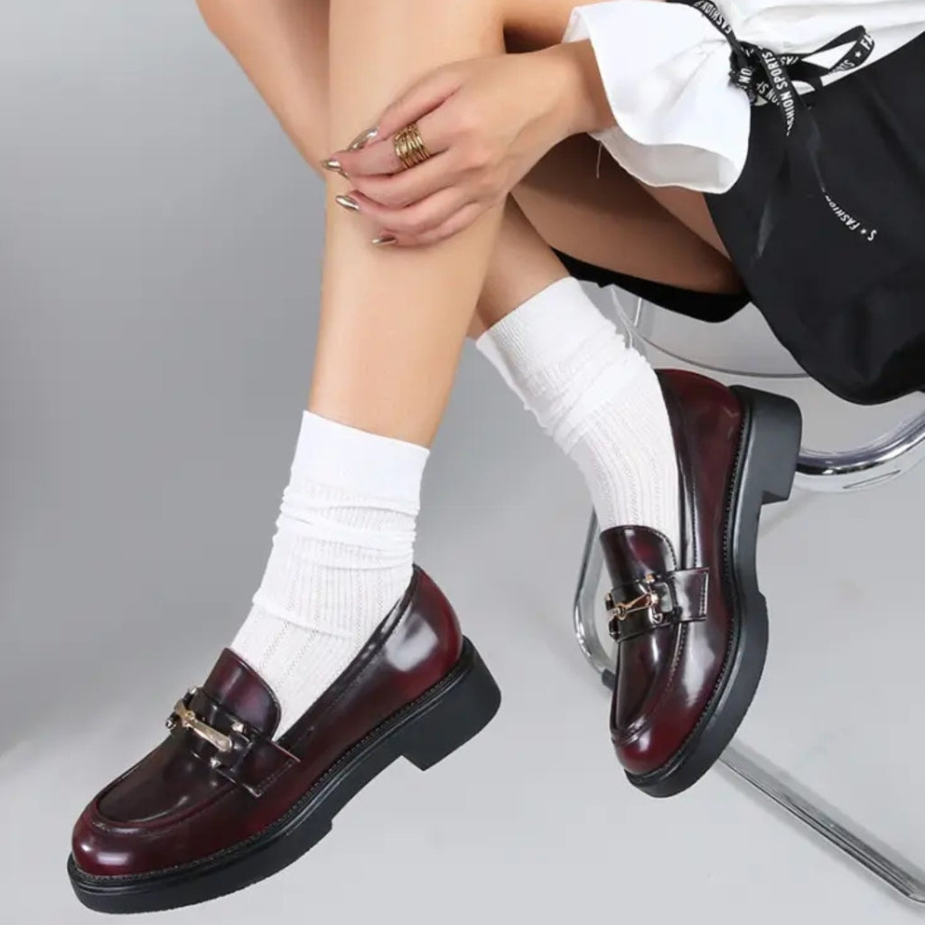 Lenia Dame Loafers Yu5598 Dark Red
