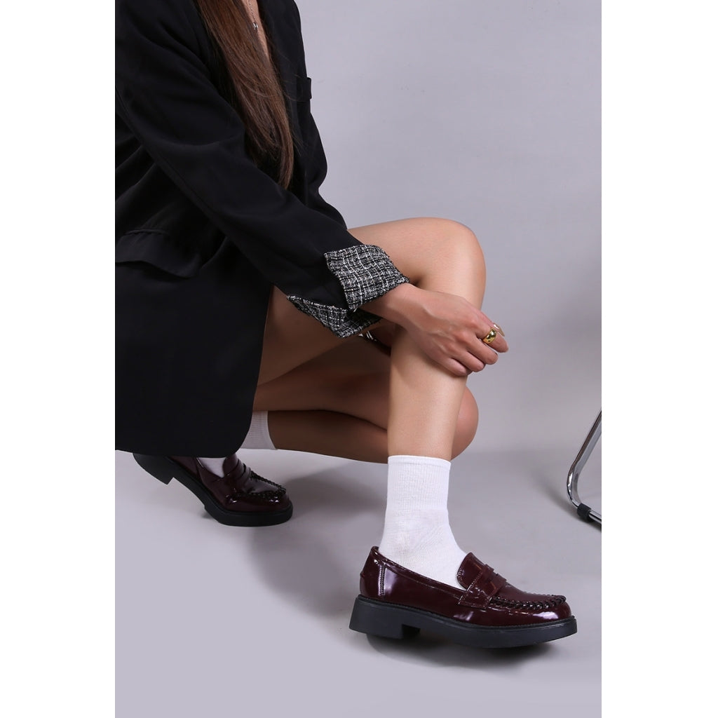 Vega Dame Loafers Yu5598 Dark Red