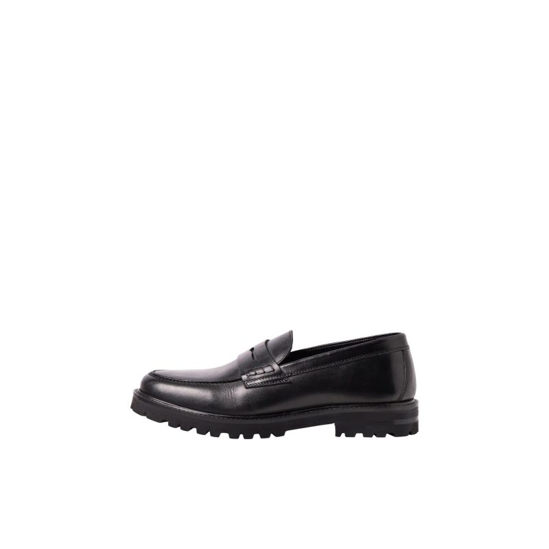 Jack & Jones Walder Loafers Sort Læder Til Herre